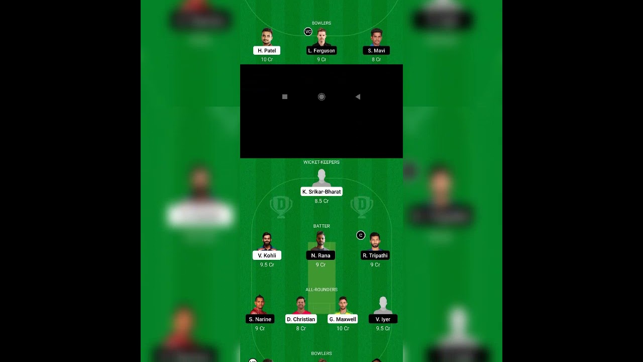 BLR vs KOL Cricket dream11 team prediction