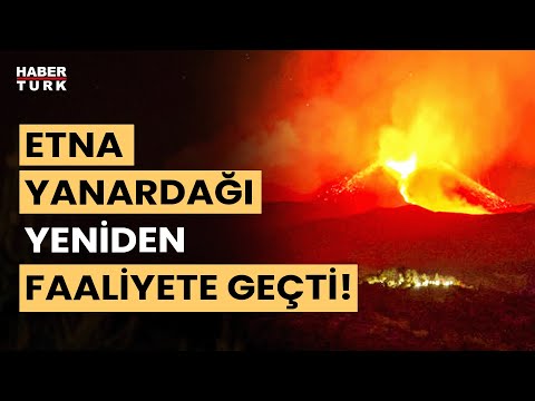 Avrupa'nın en aktif yanardağı Etna Yanardağı yeniden faaliyete geçti, kırmızı kod verildi!