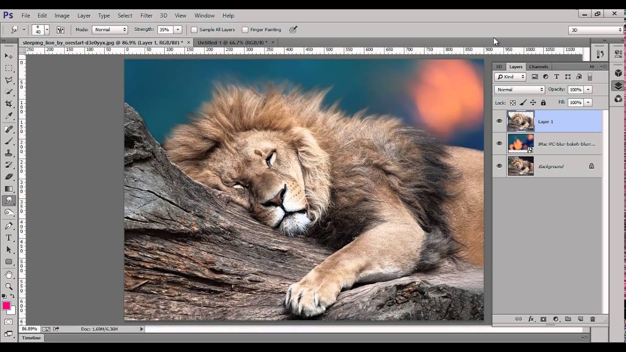 Photoshop Tutorial Blend Background Creatively With Smudge Tool