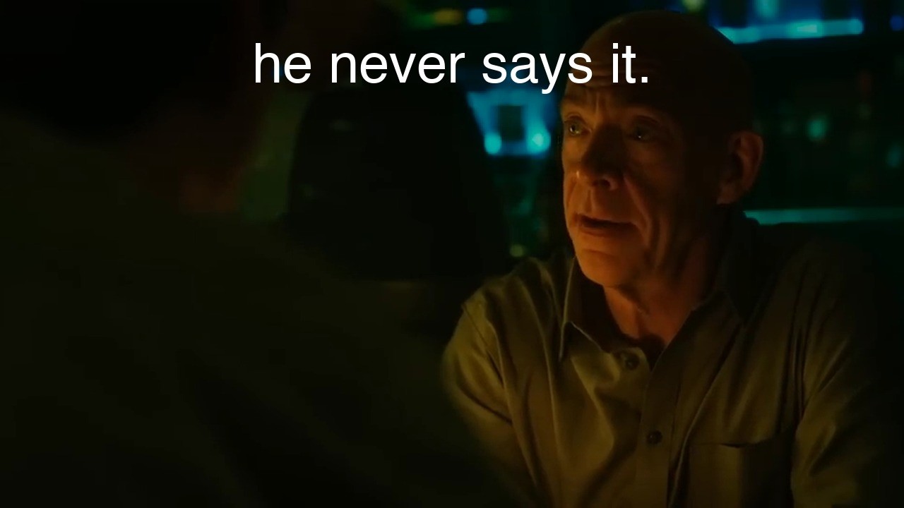 when whiplash never says he's obsessed