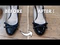 They SHINE again ! PRADA Heels Repair | Shoe restoration & patent leather cleaning