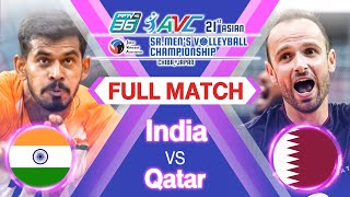 India vs. Qatar - Full Match - PPTV 2021 Asian Sr. men's JVA Volleyball Championship | Pool A