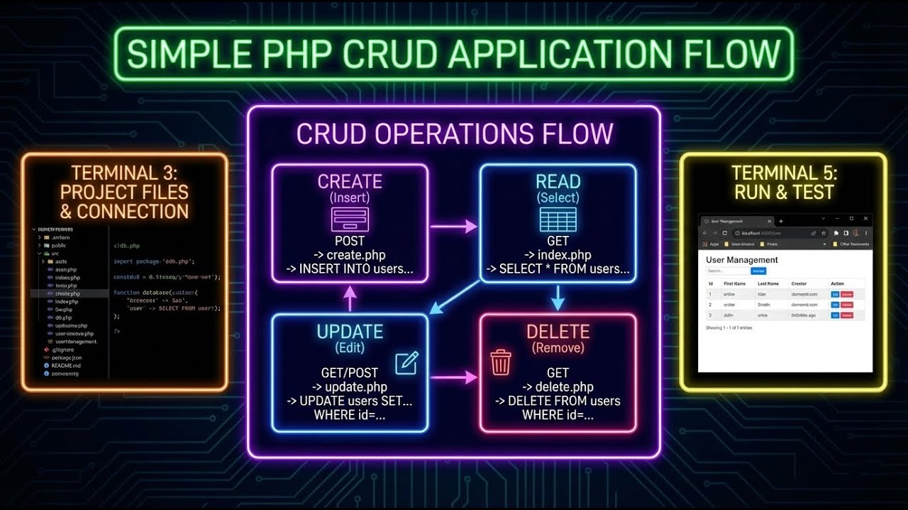 How to Build a Simple PHP CRUD Application - YouTube