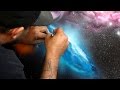 Airbrush speed painting on canvas, iwata Eclipse HP-CS