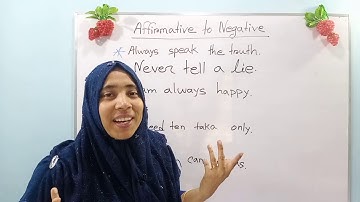 SSC | HSC | Changing Sentence | Transformation of Sentence | Affirmative to Negative | Part -7