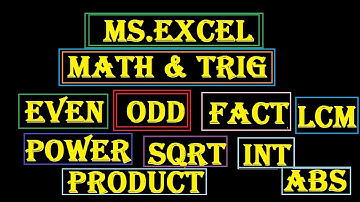 math & trig in ms excel #smmccgonda#bestcomputercourse