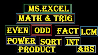 math & trig in ms excel #smmccgonda#bestcomputercourse screenshot 1