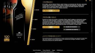 Johnnie Walker Black Label Centennial Landing Page