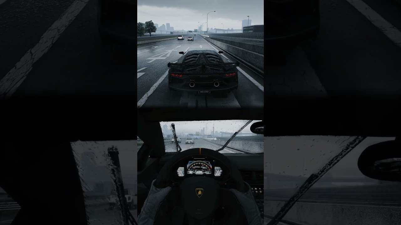 Lamborghini Aventador SVJ Engine Sound | Rain | Assetto Corsa MOD 