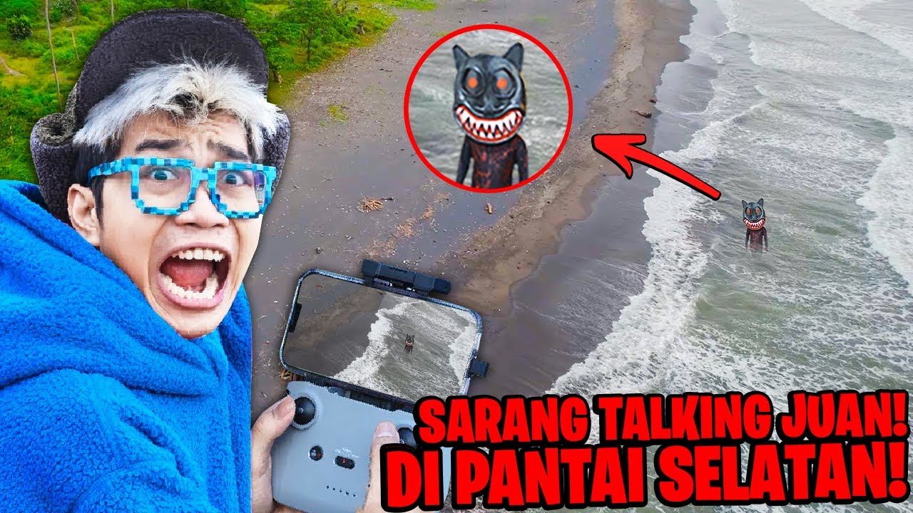 DRONE MEREKAM TALKING JUAN DI PANTAI SELATAN! SARANGNYA SANGAT MENGERIKAN, KITA SAMPAI DI KEJAR!!!