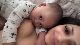 Breastfeeding 10 year old baby vlog mom and baby Breastfeeding 55