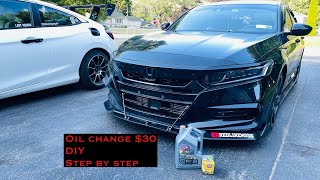 20182021 honda accord sport oil change DIY for $30