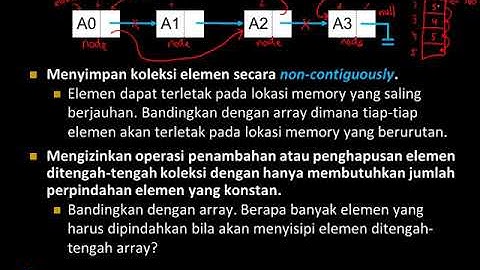 Kuliah Struktur Data dan Algoritma: Linked List - Dasar