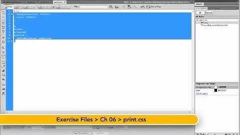 06 05  Creating a print style sheet