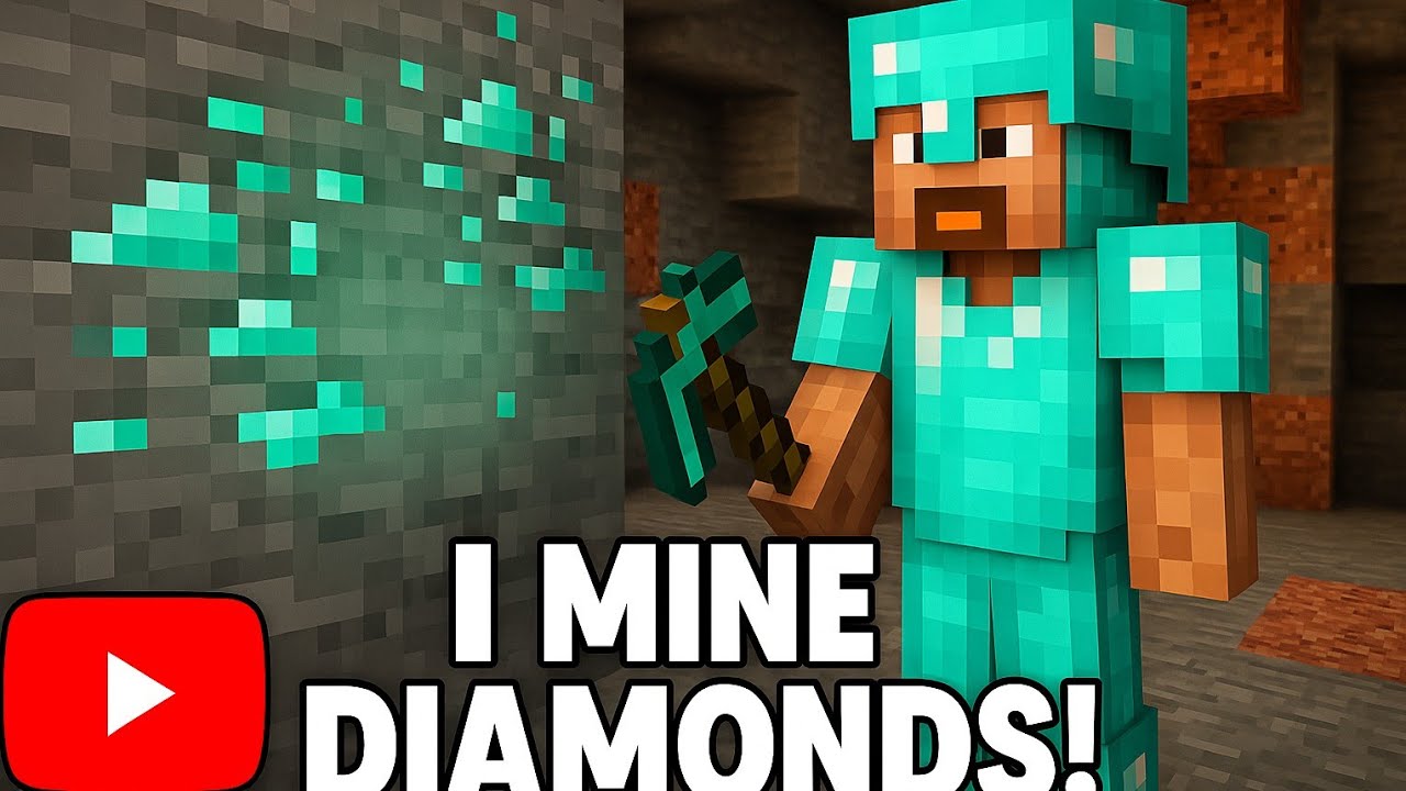 I MINED DIAMONDS & MADE FULL DIAMOND ARMOR in Minecraft!💎 - YouTube