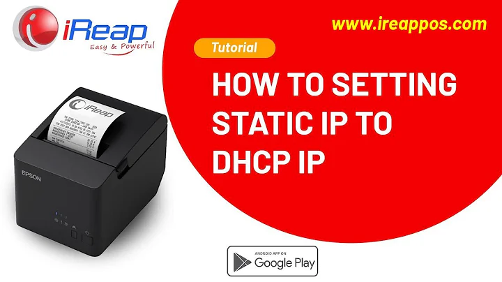 Epson TM-T82X Printer WIFI / LAN how to Change Static IP to  DHCP IP, in IREAP POS