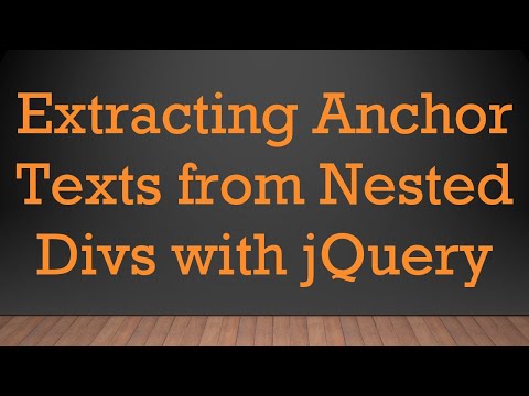 Extracting Anchor Texts
