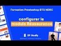 5.5 Activer/désactiver et configurer le module Réassurance - Module - formation prestashop bts ndrc