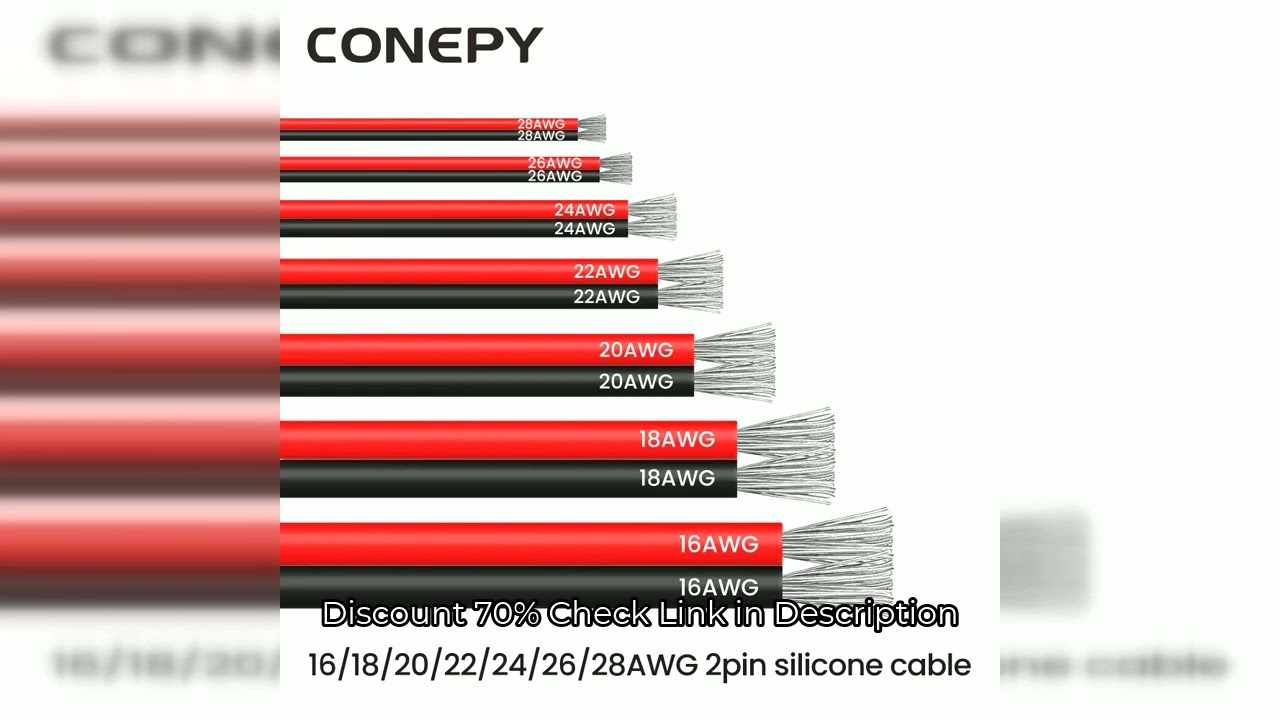 2 Pin Black Red Silicone Cable 16/18/20/22/24/26/28 AWG Tinned Copper Wire 2 Conductor Parallel Wire
