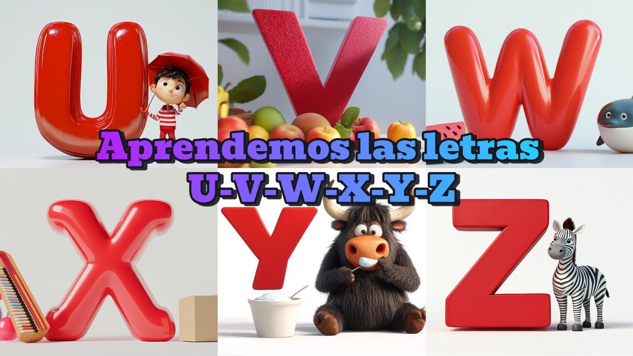 K⭐︎H⭐︎A Aprendemos las letras UVWXYZ El abecedario con una canción