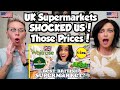 American couple reacts whats the best british supermarket first look at uk supermarkets ever