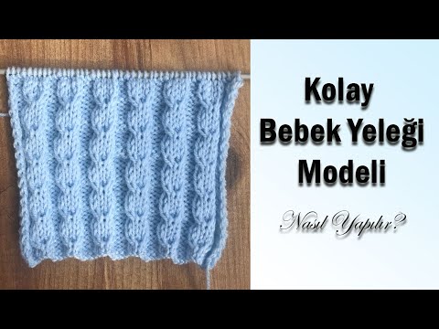 Çok Kolay Bebek Yeleği Örneği / Kinitting Pattern For Babies Sweater