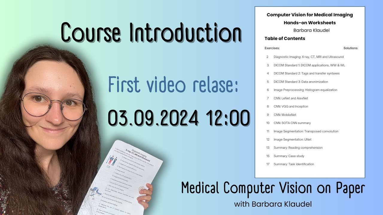 Worksheets Intro | Medical Computer Vision Worksheets - YouTube