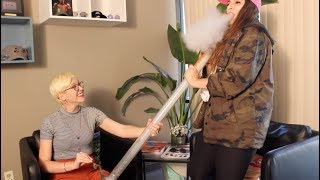 Huge 4 Foot Bong Rips And A 24K Joint 2G1B W Alice