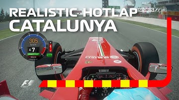 F1 2013 Realistic Alonso hotlap at Catalunya