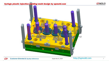 Syringe plastic injection molding mold design by upmold.com