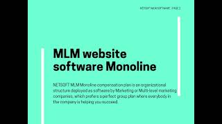 Netsoft MLM Software - How Monoline mlm plan works screenshot 3