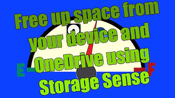 Free up space from your device and OneDrive using Storage Sense