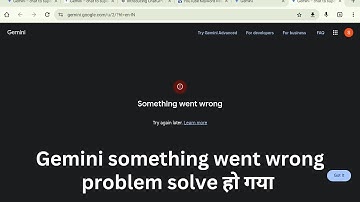 How to Fix Gemini AI Something Went Wrong Error हिंदी में