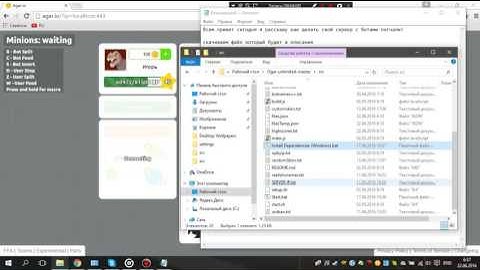 Как создать свой сервер в агарио с ботами