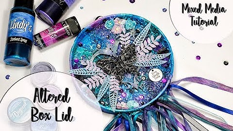 Mixed Media Altered Lid for Welcome Spring Swap