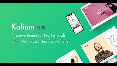 Kalium - Creative Theme for Professionals 1st Review - The Look