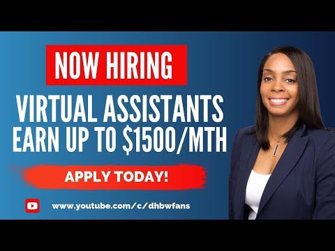 Now Hiring Virtual Assistants (Pays Up To $1500 Monthly) + Chat Agents