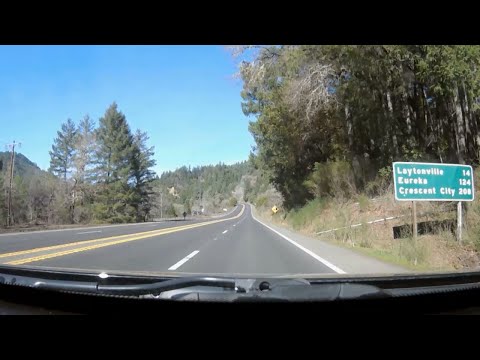 Relaxing Scenic Drive, Redwood Highway 101,  Willits California to Laytonville California.