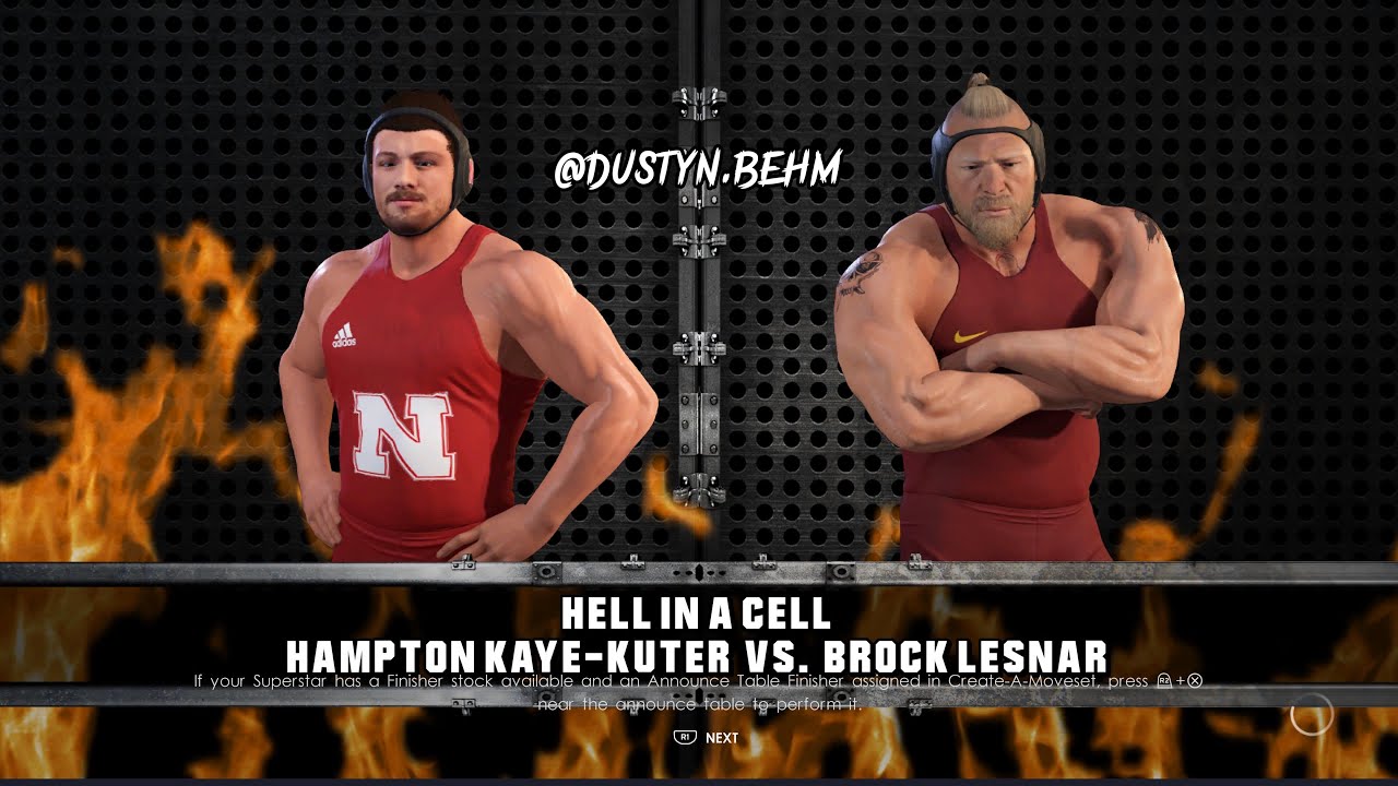 Hampton KayeKuter Nebraska Husker Wrestling vs Brock Lesnar Minnesota