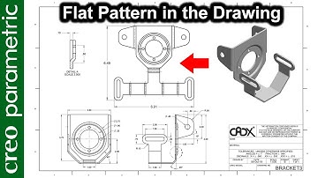 Insert flat pattern into the sheet metal drawing in Creo Parametric