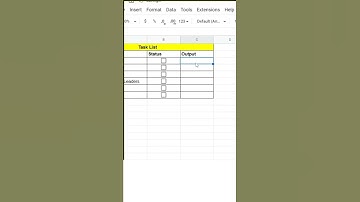 #google sheet trick #tasker #task list making #check box insert #computer