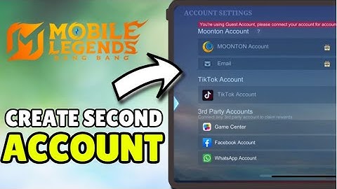 How To Create a Second Mobile Legends Account - Create Another Account in MLBB (iPhone/Android)