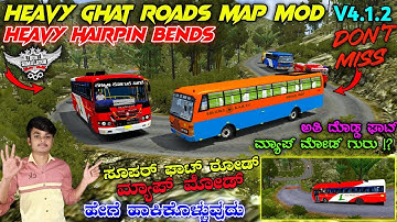 🤩 ಮಸ್ತ್ ಹೇರ್ ಪಿನ್ ಬೆಂಡ್ಸ್ ಇರುವ ಘಾಟ್ ಮ್ಯಾಪ್ ಮೋಡ್ 💥 NEW HAIR PIN BENDS GHAT ROADS MAP MOD IN KANNADA