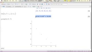 Maple Intro L8 - Plot med punkter og graf