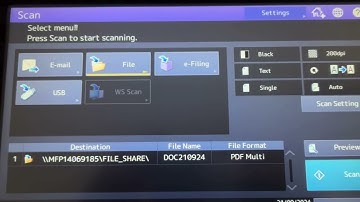 Toshiba MFP scan file share configuration