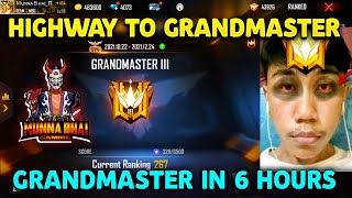 Telugu Player Road to Grandmaster in 6 Hours -Rank Push  - Free Fire Telugu - Munna Bhai Gaming