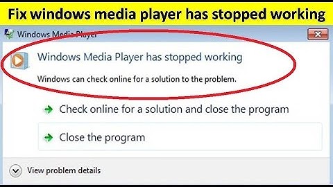 How to Fix Windows Media Player Has Stopped Working Error on Windows 10,8.1,7 in Hindi/Urdu