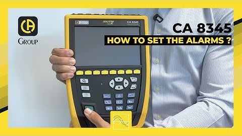 Demonstration of alarm parameterization on the CA 8345 Qualistar