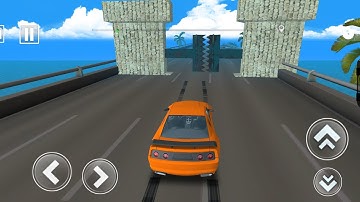 DEADLY RACE #3 Speed white Car BumpsChallenge 3d Gameplay Android I0S