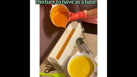 Making Tangerine Swirl Vegan Soap (Cold Process) Day 1